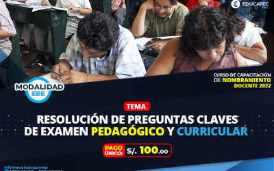 CURSO: NOMBRAMIENTO DOCENTE 2022 – MODALIDAD EBE