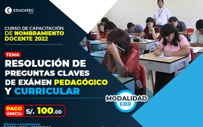 CURSO: NOMBRAMIENTO DOCENTE 2022 – MODALIDAD EBR